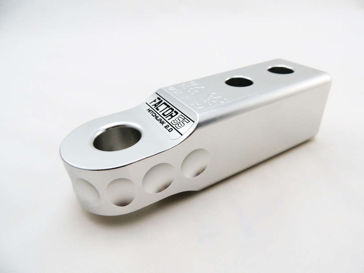 Factor 55 HitchLink 2.0 Receiver Shackle Mount 2 Inch Receivers Silver