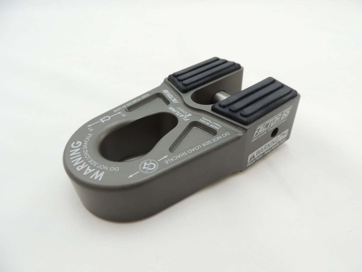Factor 55 FlatLink E Expert Version Winch Shackle Mount Assembly Anodized Gray