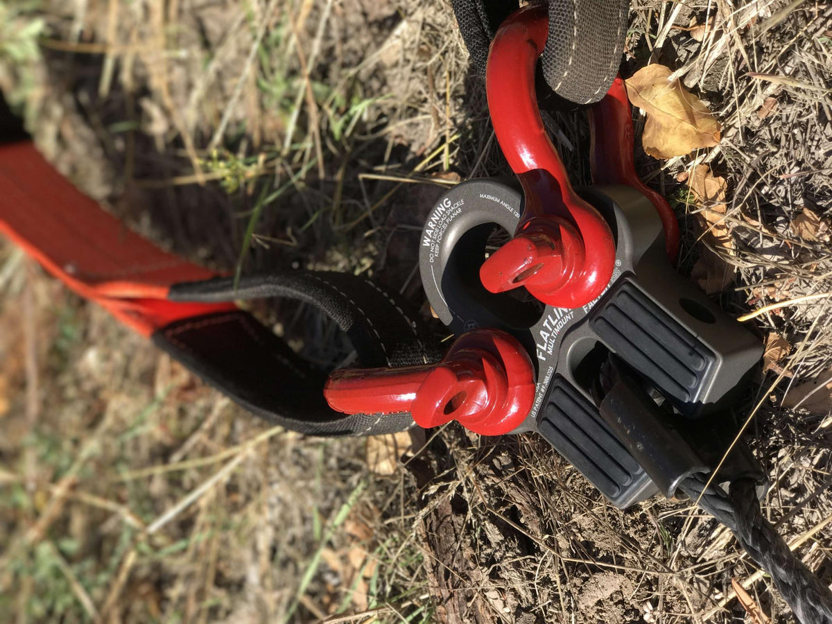 Factor 55 Winch Line Shackle Mount Foldable Flatlink Multimount Gray