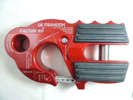 Factor 55 UltraHook Winch Hook W/Shackle Mount Red