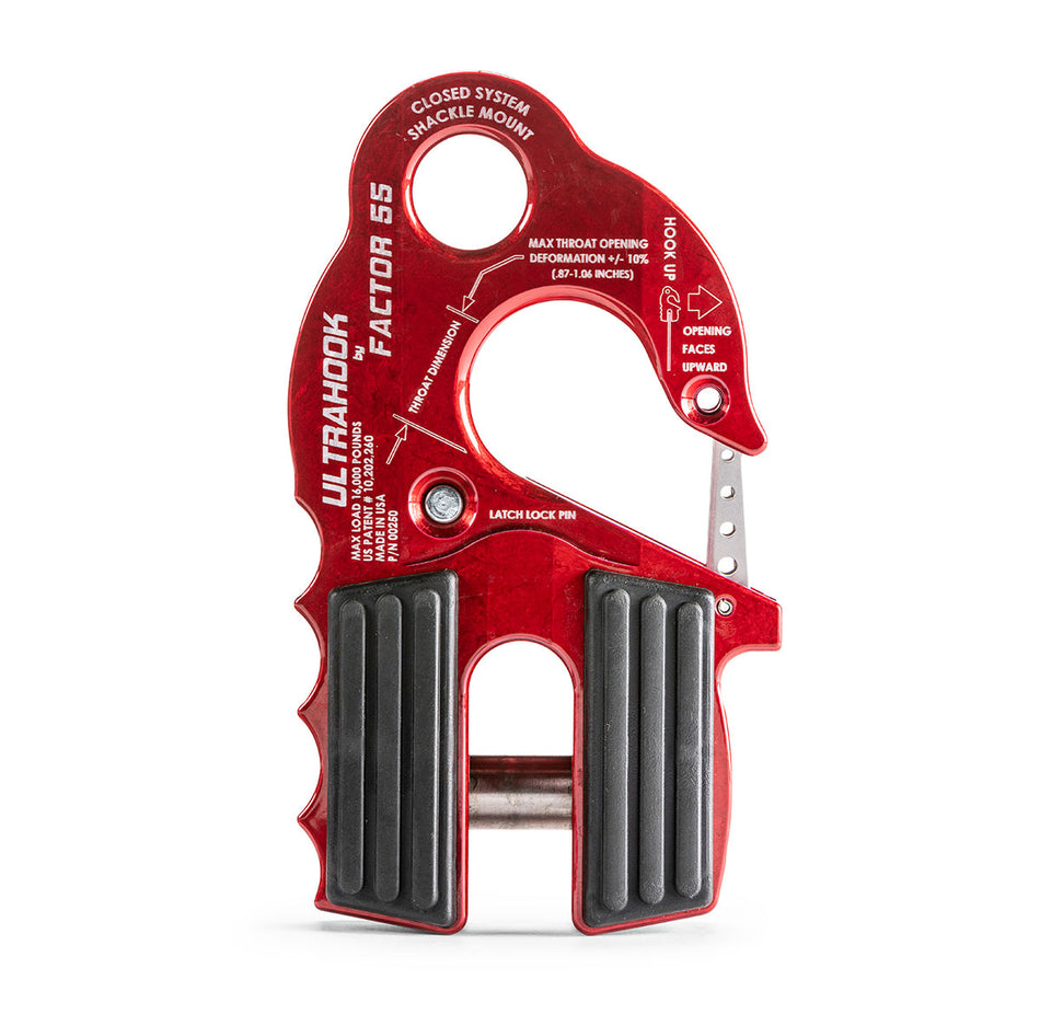Factor 55 UltraHook Closed System Winch Shackle Mount Orange
