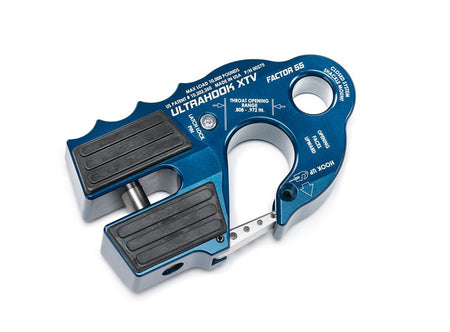 Factor 55 UltraHook XTV Closed System Winch Shackle Mount Blue