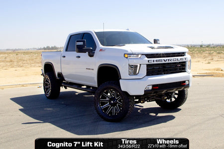 7-Inch Standard Lift Kit with Fox Psmt 2.0 Shocks For 2020-2024 Silverado/Sierra 2500/3500 2WD/4WD Cognito