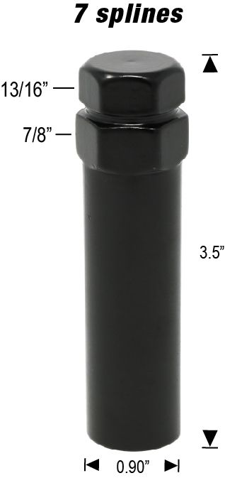 SPLINED LUG NUT 14mmx2.0 2.0" LONG