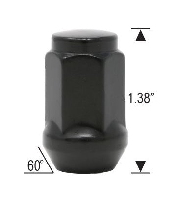 LUG NUT 12x1.5 1.38" LONG 3/4" HEX