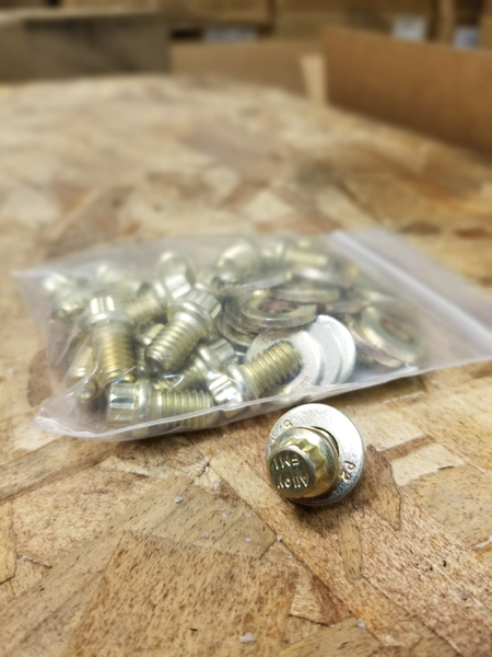 12PT Grade 8 Simulated Beadlock Ring Bolt Kit Gold Zinc
