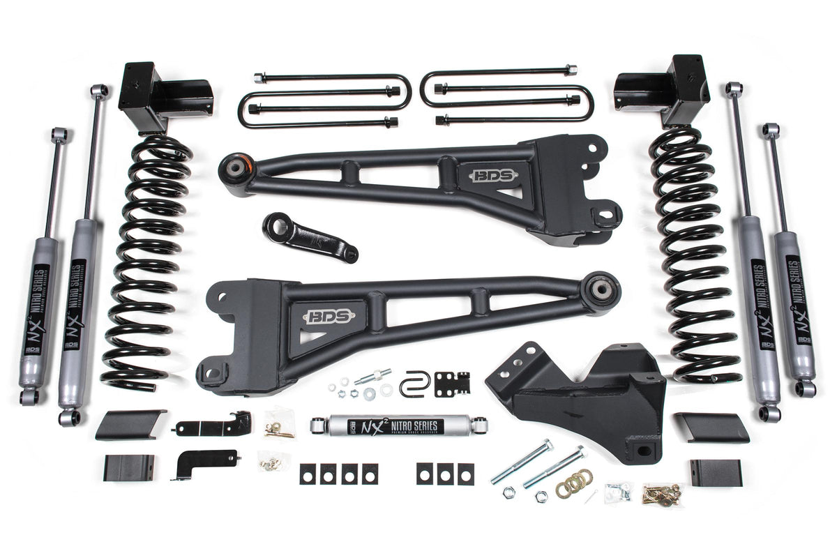 4 Inch Lift Kit w/ Radius Arm | Ford F250/F350 Super Duty (17-19) 4WD | Gas - BDS Suspension BDS1521FS