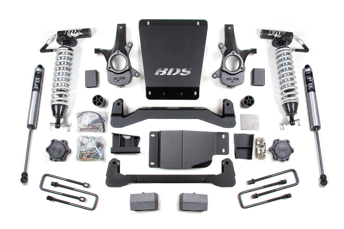 4 Inch Lift Kit | FOX 2.5 Coil-Over | Chevy Silverado or GMC Sierra 1500 (07-13) 4WD - BDS Suspension BDS185FDSC