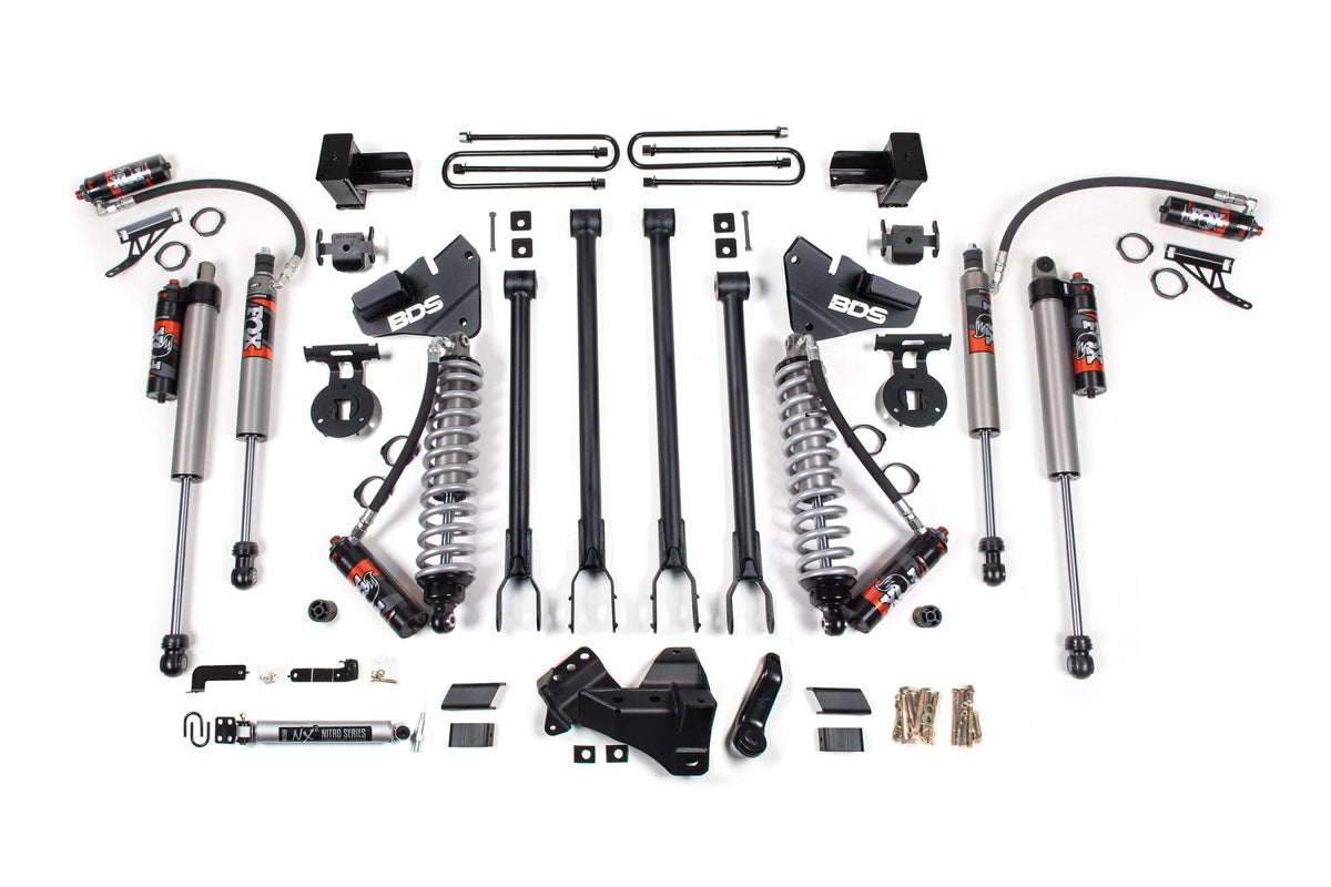 4 Inch Lift Kit w/ 4-Link | FOX 2.5 Performance Elite Coil-Over Conversion | Ford F250/F350 Super Duty (17-19) 4WD |...