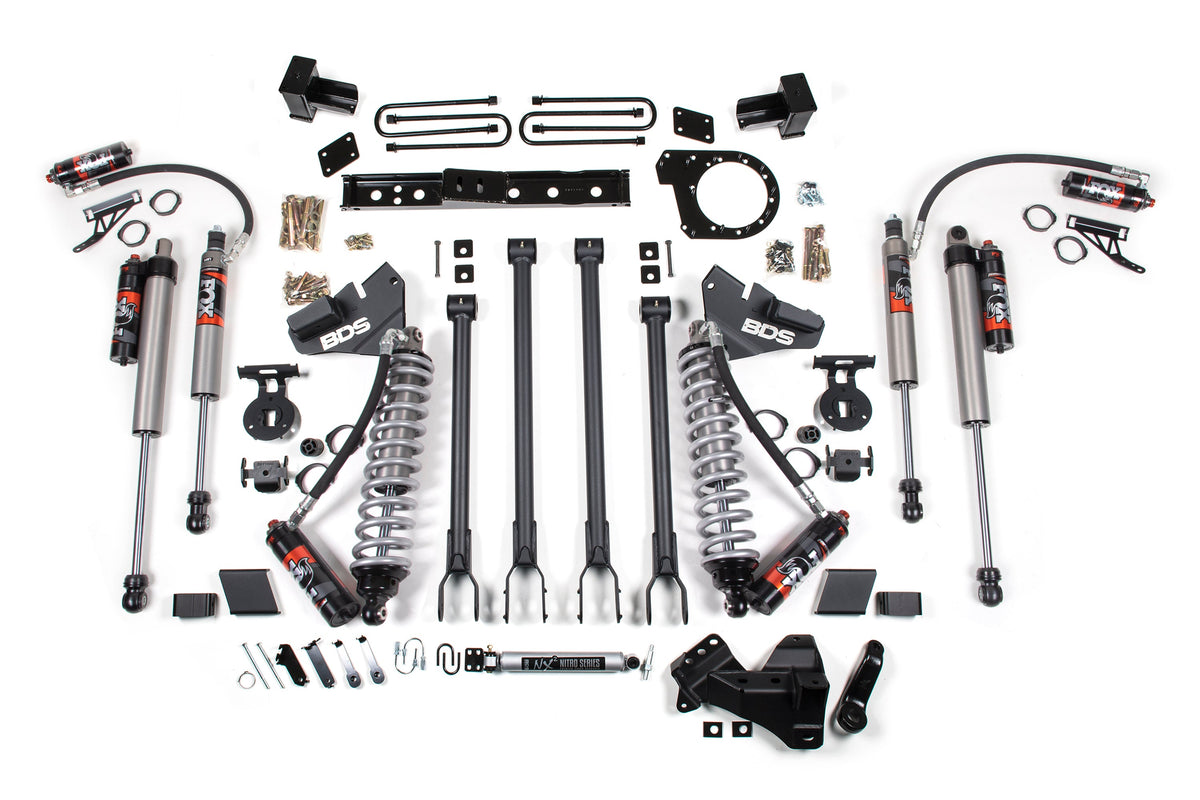 6 Inch Lift Kit w/ 4-Link | FOX 2.5 Performance Elite Coil-Over Conversion | Ford F250/F350 Super Duty (17-19) 4WD |...