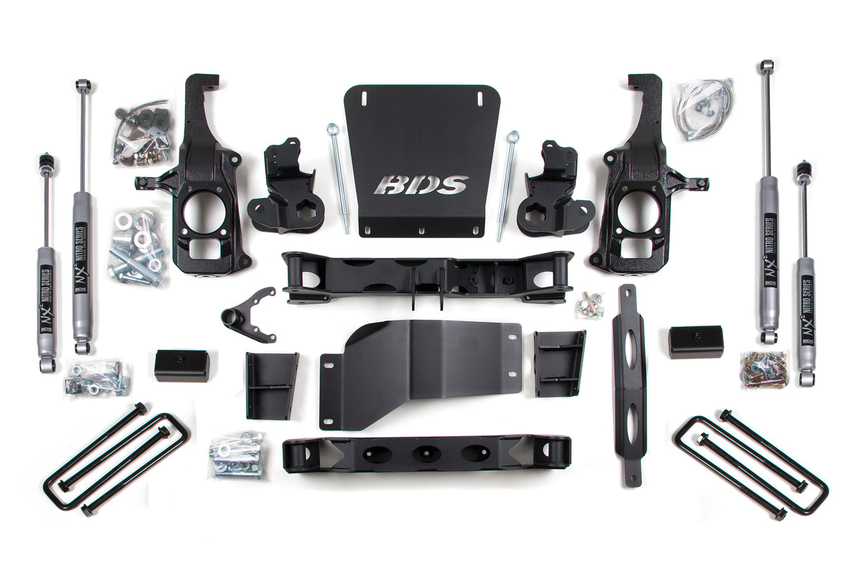6.5 Inch Lift Kit | Chevy Silverado or GMC Sierra 2500HD/3500 (11-19) 2/4WD - BDS Suspension BDS198H