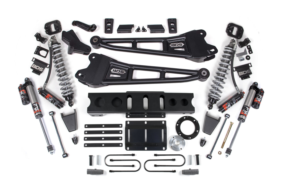 4 Inch Lift Kit w/ Radius Arm | FOX 2.5 Coil-Over Conversion - Performance Elite | Ram 3500 (13-18) 4WD | Diesel - BDS...