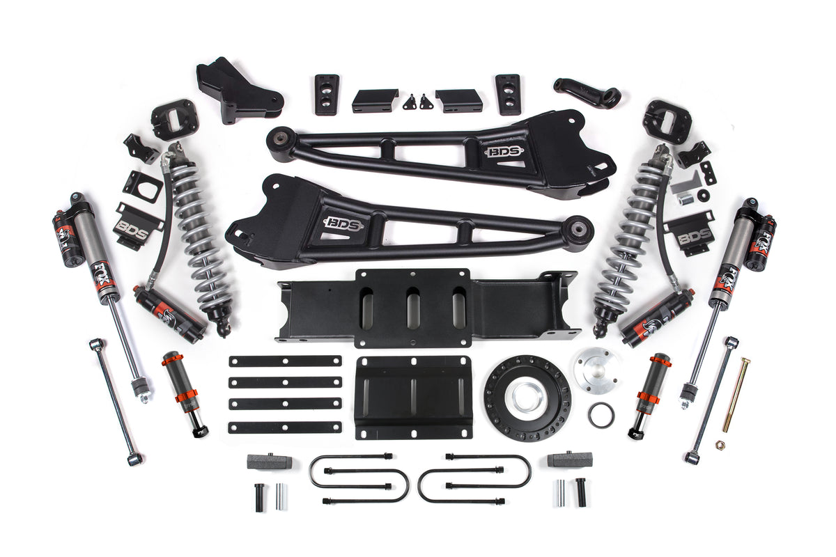 4 Inch Lift Kit w/ Radius Arm | FOX 2.5 Coil-Over Conversion - Performance Elite | Ram 3500 (13-18) 4WD | Diesel - BDS...