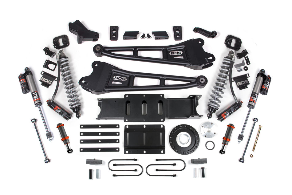 4 Inch Lift Kit w/ Radius Arm | FOX 2.5 Coil-Over Conversion - Performance Elite | Ram 3500 (13-18) 4WD | Diesel - BDS...