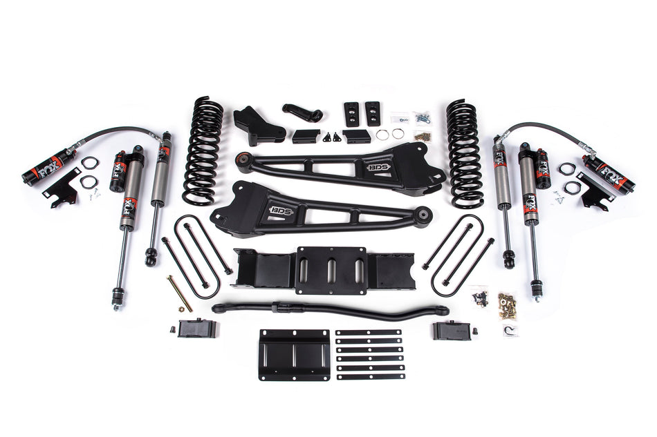 25-26 Ram 3500 4WD (Diesel) 4 Inch Radius Arm Suspension Lift Kit, 2 Inch Rear Lift w/ Overload, Block - Fox 2.5 PES...