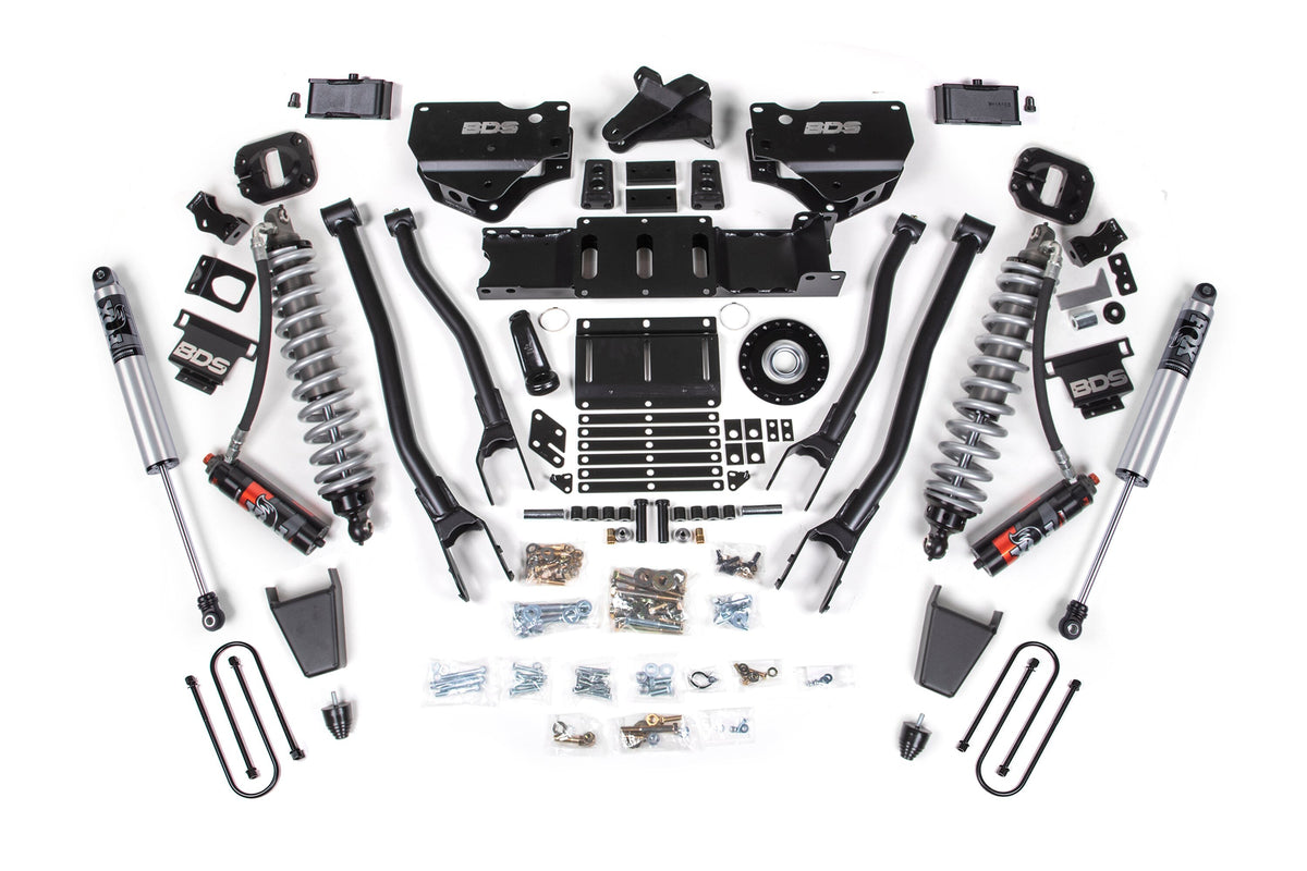 25-26 Ram 3500 (Diesel) 4 Inch 4-Link Suspension Lift Kit, 2 Inch Rear Lift, Block W/ Overload - Fox 2.5 PES C/O, Fox 2.5...