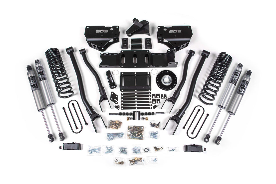 25-26 Ram 3500 (Gas) 4 Inch 4-Link Suspension Lift Kit W/ Indexing Ring, 2 Inch Rear Lift w/ Overload, Block - Fox 2.5...