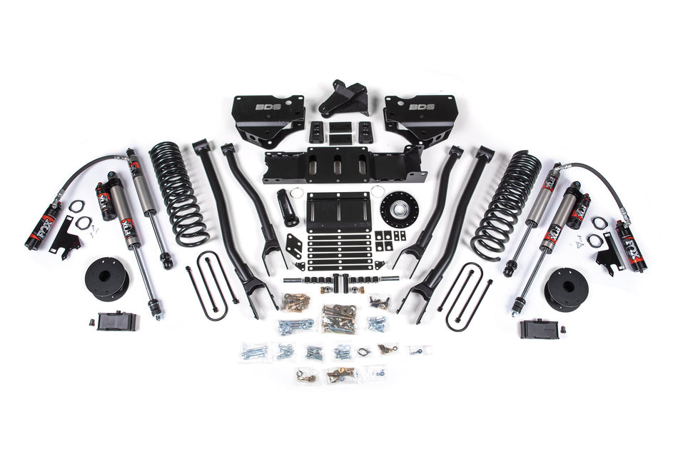25-26 Ram 3500 (Gas) 4 Inch 4-Link Suspension Lift Kit W/ Indexing Ring, 3 Inch Rear Lift, OE Air Bag - Fox 2.5 PES...