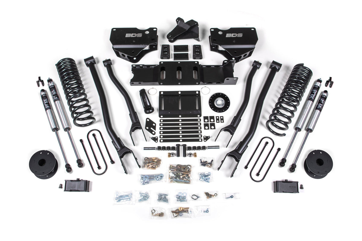 25-26 Ram 3500 (Gas) 4 Inch 4-Link Suspension Lift Kit W/ Indexing Ring, 3 Inch Rear Lift, OE Air Bag - Fox 2.0 IFP PS...