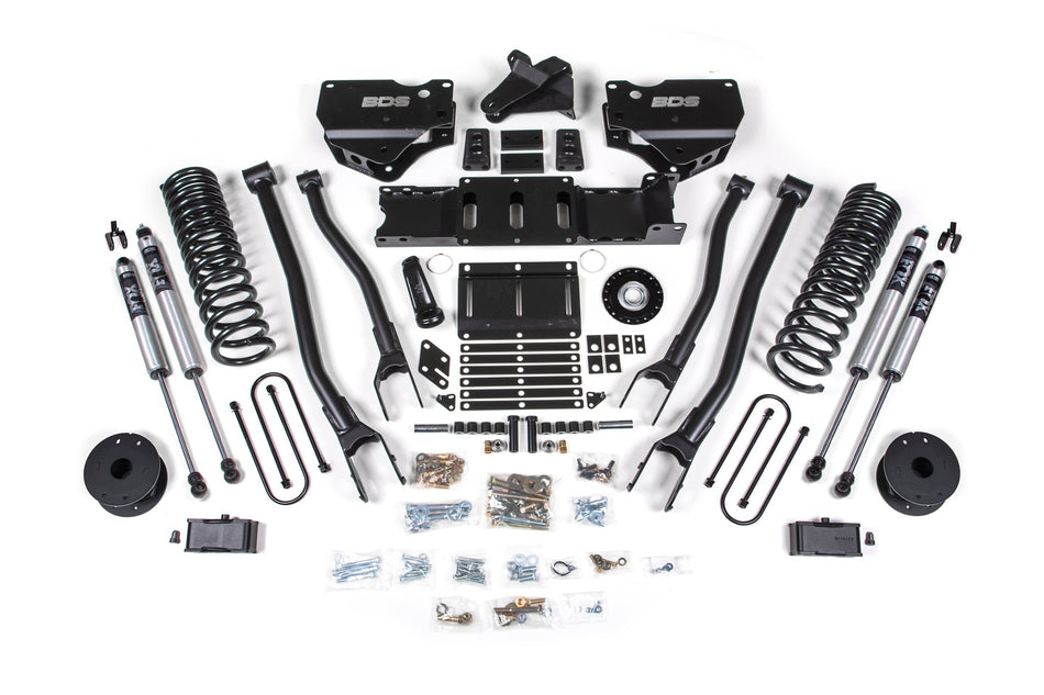 25-26 Ram 3500 (Gas) 4 Inch 4-Link Suspension Lift Kit W/ Indexing Ring, 3 Inch Rear Lift, OE Air Bag - Fox 2.0 IFP PS...
