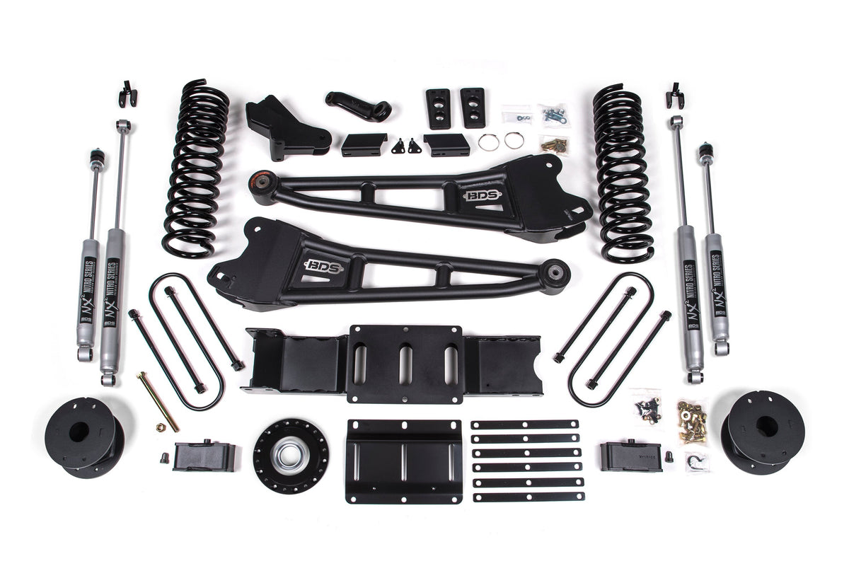 25-26 Ram 3500 (Diesel) 4 Inch Radius Arm Suspension Lift Kit W/ Indexing Ring, 3 Inch Rear Lift, Block W/ OE Air Assist...