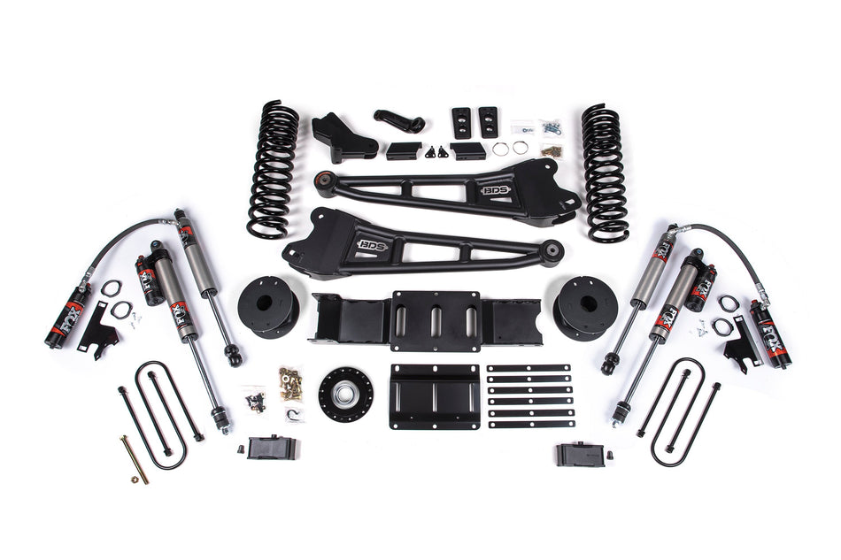 25-26 Ram 3500 (Gas) 4 Inch Radius Arm Suspension Lift Kit W/ Indexing Ring, 3 Inch Rear Lift, OE Air Bag - Fox 2.5 PES...