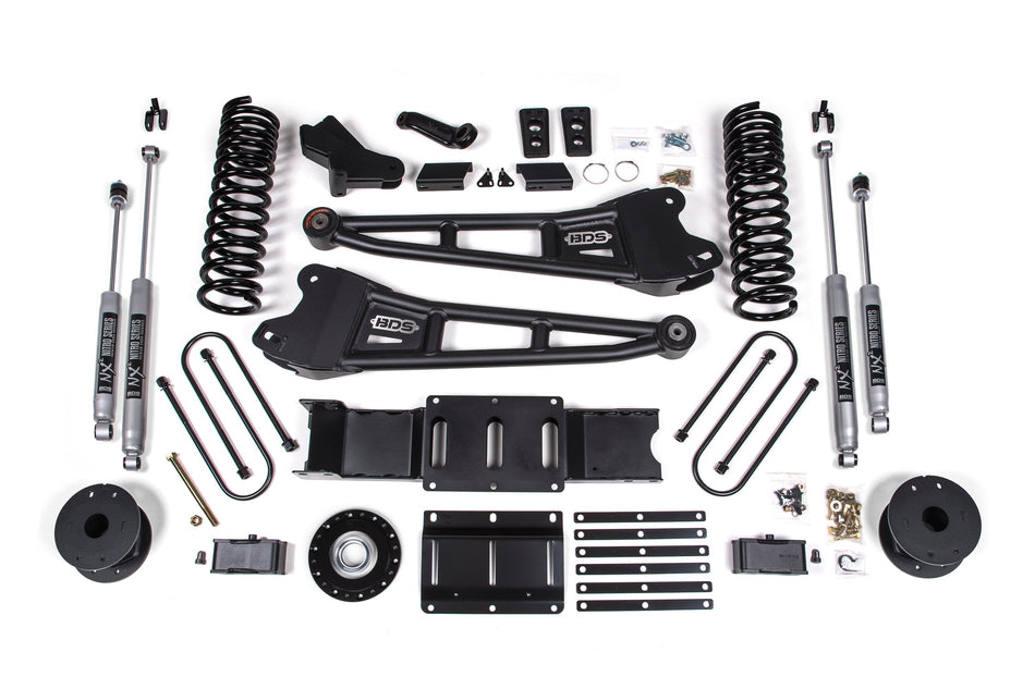 25-26 Ram 3500 (Gas) 4 Inch Radius Arm Suspension Lift Kit W/ Indexing Ring, 3 Inch Rear Lift, OE Air Bag - NX2 Shocks -...