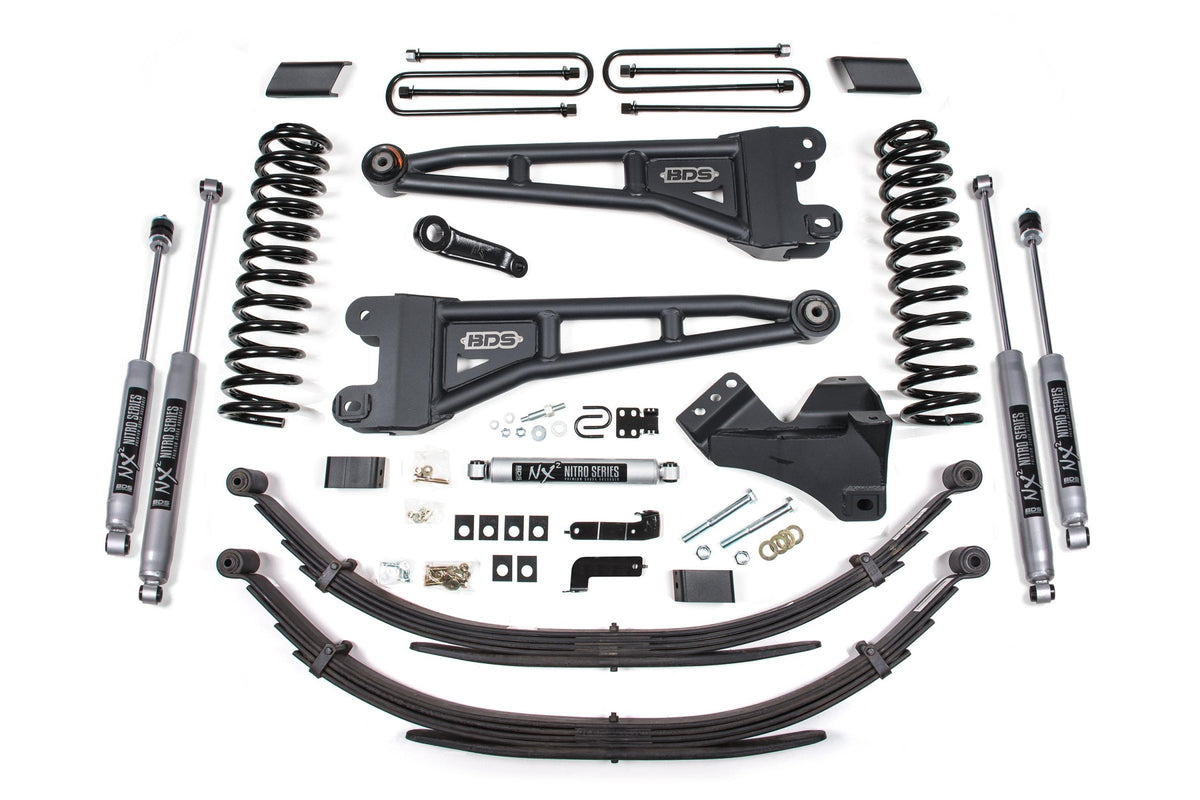 4 Inch Lift Kit w/ Radius Arm | Ford F250/F350 Super Duty (17-19) 4WD | Diesel - BDS Suspension BDS2220FPE