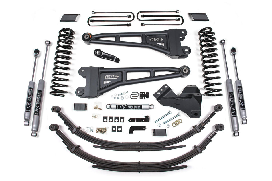 4 Inch Lift Kit w/ Radius Arm | Ford F250/F350 Super Duty (17-19) 4WD | Diesel - BDS Suspension BDS2220FPE