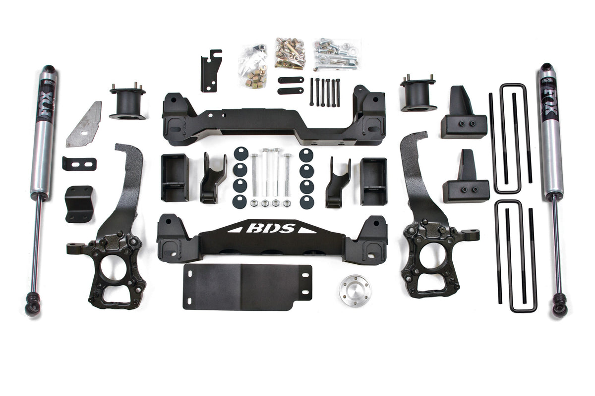09-13 Ford F150 4WD 6 Inch Suspension Lift Kit, 3 Inch Rear Lift, Block - N/A, Fox 2.0 Adv Series Shocks - BDS Suspension...