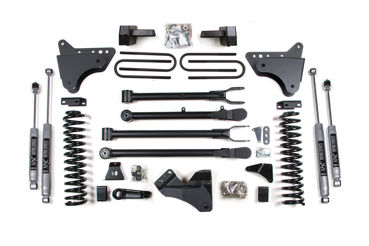 4 Inch Lift Kit w/ 4-Link | Ford F250/F350 Super Duty (08-10) 4WD | Gas - BDS Suspension BDS557FS