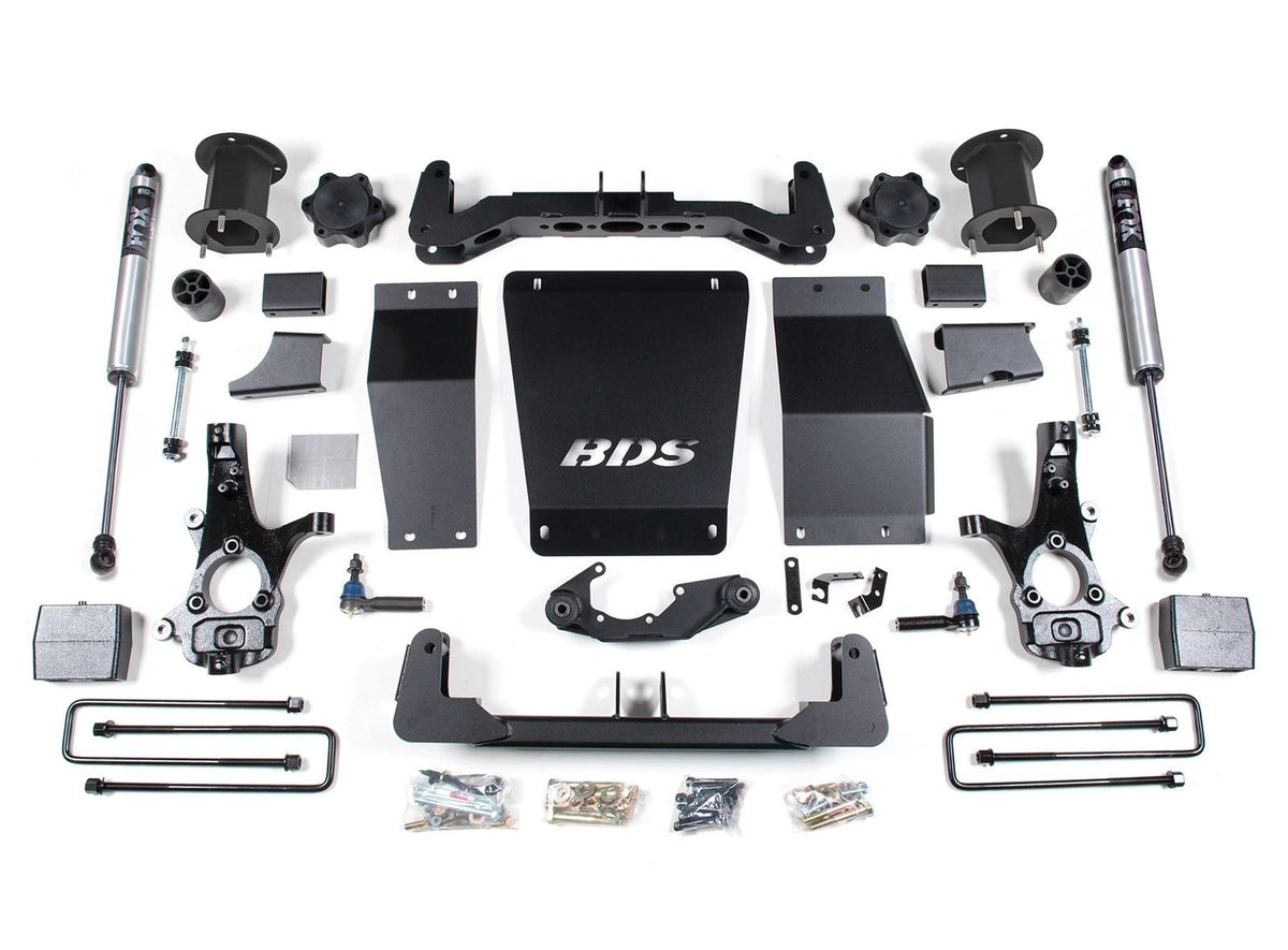 14-18 Chevrolet Silverado 1500 - GMC Sierra 1500 4WD 6.5 Inch Suspension Lift Kit (Aluminum / Stamped Steel), 4 Inch Rear...