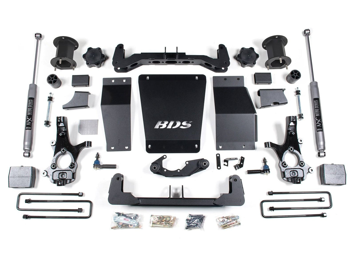 14-18 Chevrolet Silverado 1500 - GMC Sierra 1500 4WD 6.5 Inch Suspension Lift Kit (Aluminum / Stamped Steel), 4 Inch Rear...