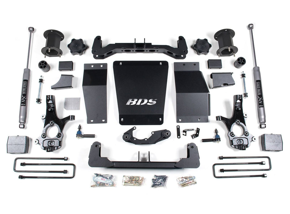 14-18 Chevrolet Silverado 1500 - GMC Sierra 1500 4WD 6.5 Inch Suspension Lift Kit (Aluminum / Stamped Steel), 4 Inch Rear...