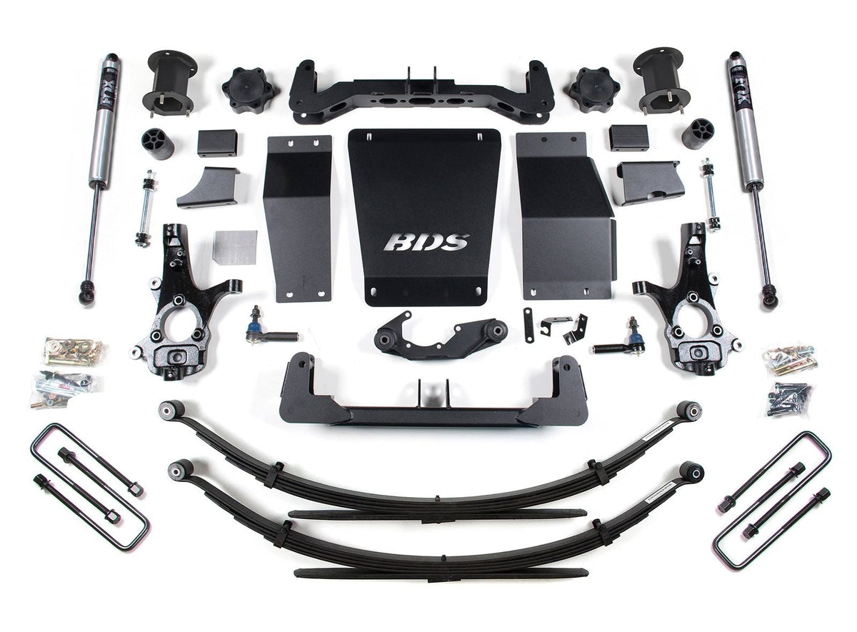 14-18 Chevrolet Silverado 1500 - GMC Sierra 1500 4WD 6.5 Inch Suspension Lift Kit (Aluminum / Stamped Steel), 4 Inch Rear...