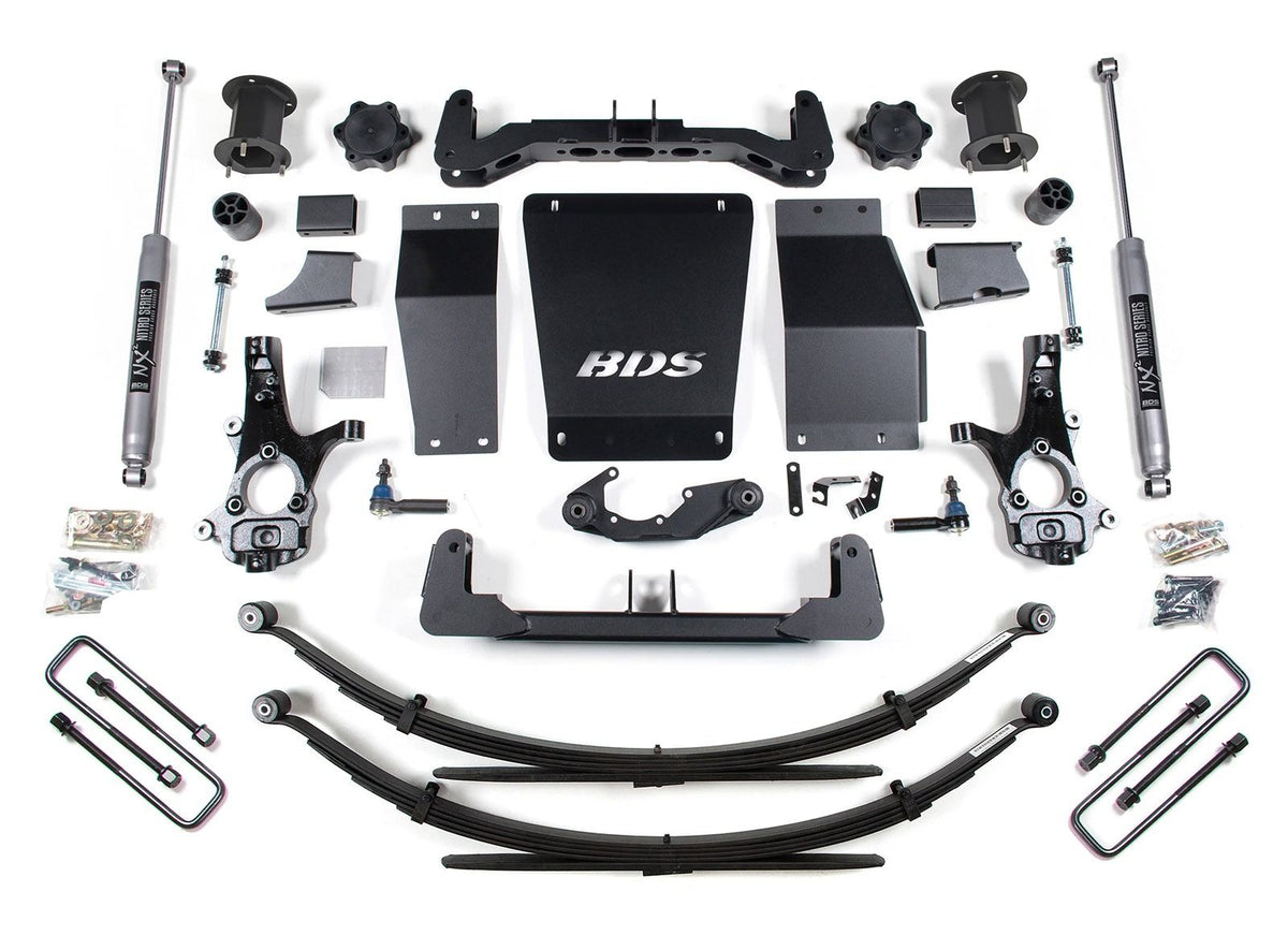 14-18 Chevrolet Silverado 1500 - GMC Sierra 1500 4WD 6.5 Inch Suspension Lift Kit (Aluminum / Stamped Steel), 4 Inch Rear...