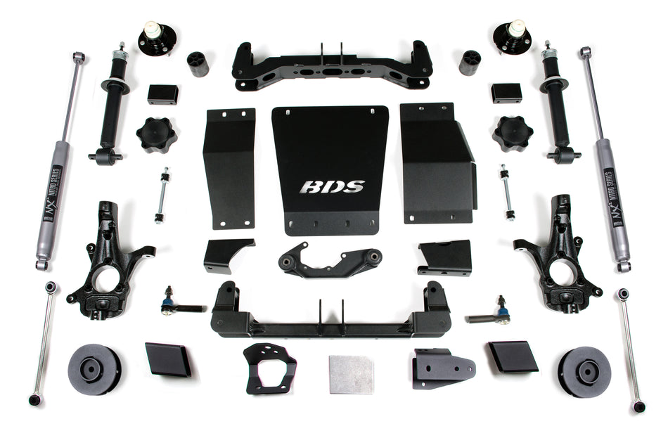 4 Inch Lift Kit Chevy/GMC Suburban Tahoe Yukon/XL 1500 15-19 4WD Aluminum / Stamped Steel NX2 Nitro Shocks - BDS...