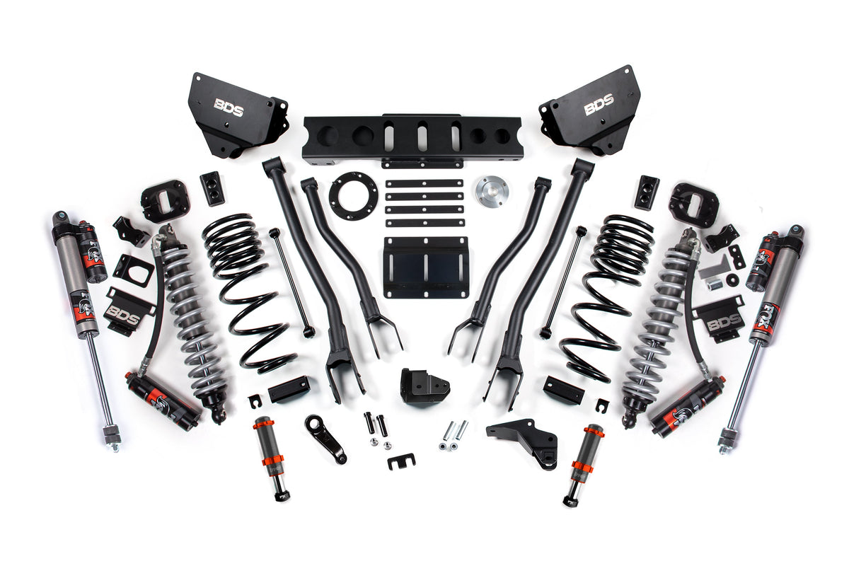 4 Inch Lift Kit w/ 4-Link | FOX 2.5 Coil-Over Conversion - Performance Elite | Ram 2500 (14-18) 4WD | Diesel - BDS...