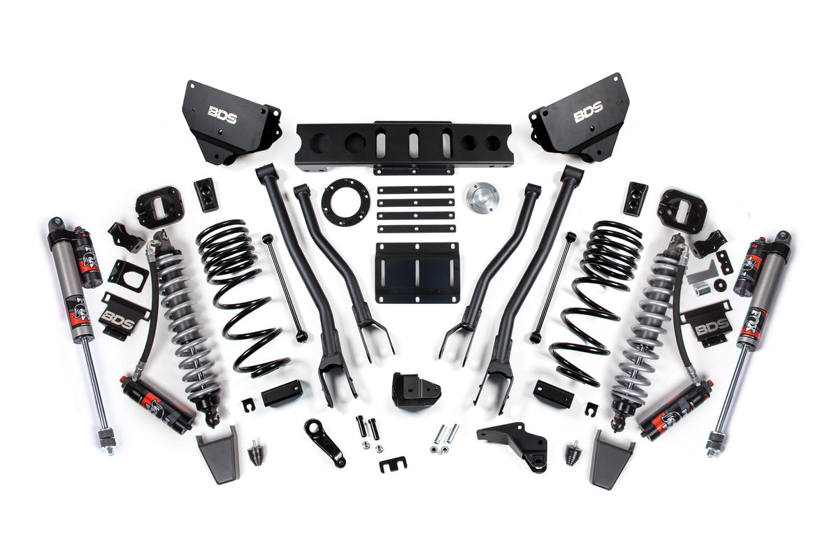 4 Inch Lift Kit w/ 4-Link | FOX 2.5 Coil-Over Conversion - Performance Elite | Ram 2500 (14-18) 4WD | Diesel - BDS...