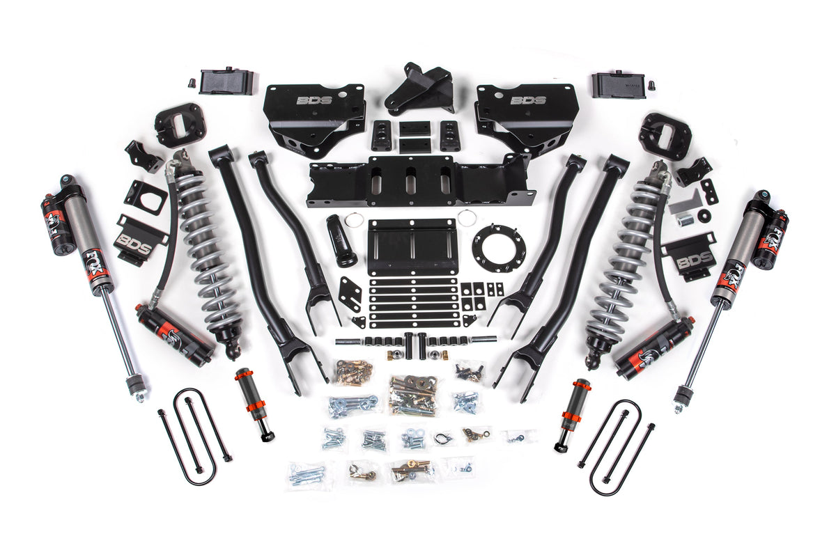4 Inch Lift Kit w/ 4-Link | FOX 2.5 Coil-Over Conversion - Performance Elite | Ram 3500 (19-24) 4WD | Diesel - BDS...