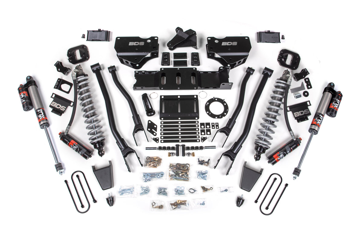 4 Inch Lift Kit w/ 4-Link | FOX 2.5 Coil-Over Conversion - Performance Elite | Ram 3500 (19-24) 4WD | Diesel - BDS...