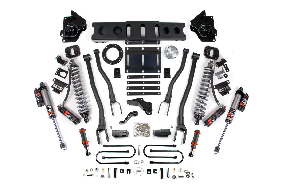 4 Inch Lift Kit w/ 4-Link | FOX 2.5 Coil-Over Conversion - Performance Elite | Ram 3500 (13-18) 4WD | Diesel - BDS...
