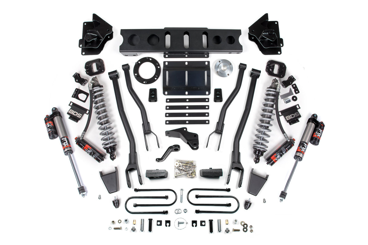 4 Inch Lift Kit w/ 4-Link | FOX 2.5 Coil-Over Conversion - Performance Elite | Ram 3500 (13-18) 4WD | Diesel - BDS...
