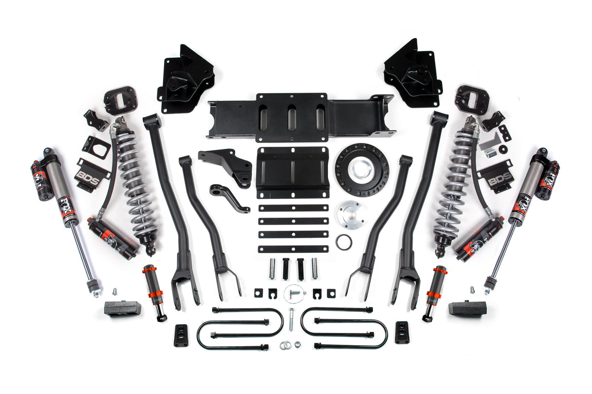 4 Inch Lift Kit w/ 4-Link | FOX 2.5 Coil-Over Conversion - Performance Elite | Ram 3500 (13-18) 4WD | Diesel - BDS...