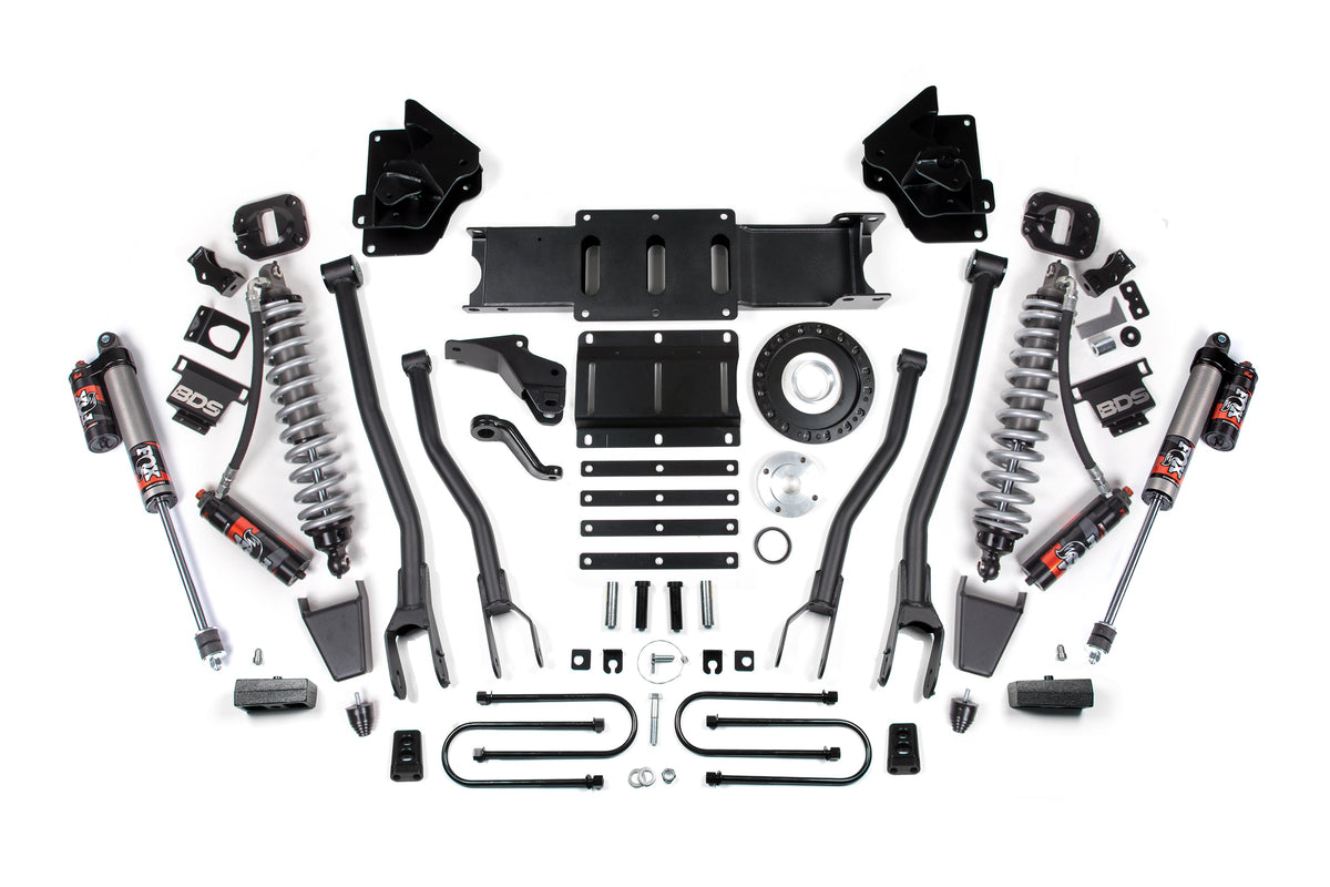 4 Inch Lift Kit w/ 4-Link | FOX 2.5 Coil-Over Conversion - Performance Elite | Ram 3500 (13-18) 4WD | Diesel - BDS...