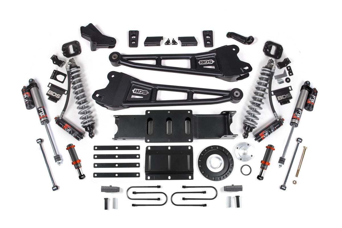 4 Inch Lift Kit w/ Radius Arm | FOX 2.5 Coil-Over Conversion - Performance Elite | Ram 3500 (13-18) 4WD | Diesel - BDS...