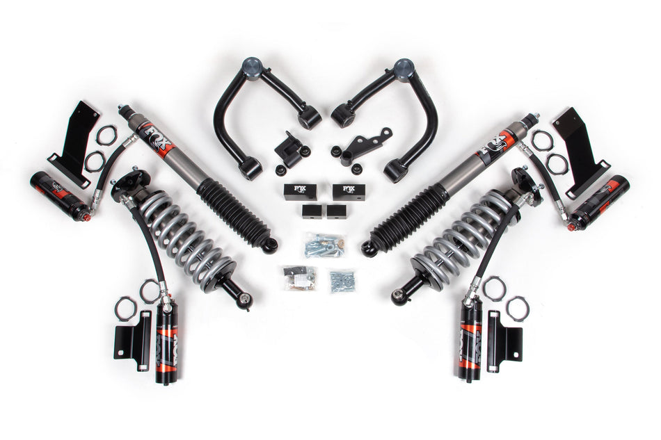 22-26 Toyota Tundra TRD Pro 4WD, 1 Inch Coilover Leveling Kit, 0 Inch Rear Lift - Fox 2.5 Performance Elite Series C/O...