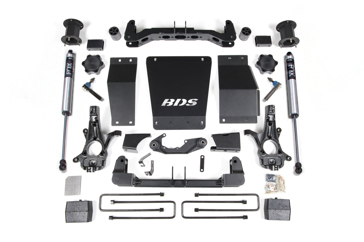 14-18 Chevrolet Silverado 1500 - GMC Sierra 1500 4WD 4.5 Inch Suspension Lift Kit (Cast Steel), 3 Inch Rear Lift, Block,...
