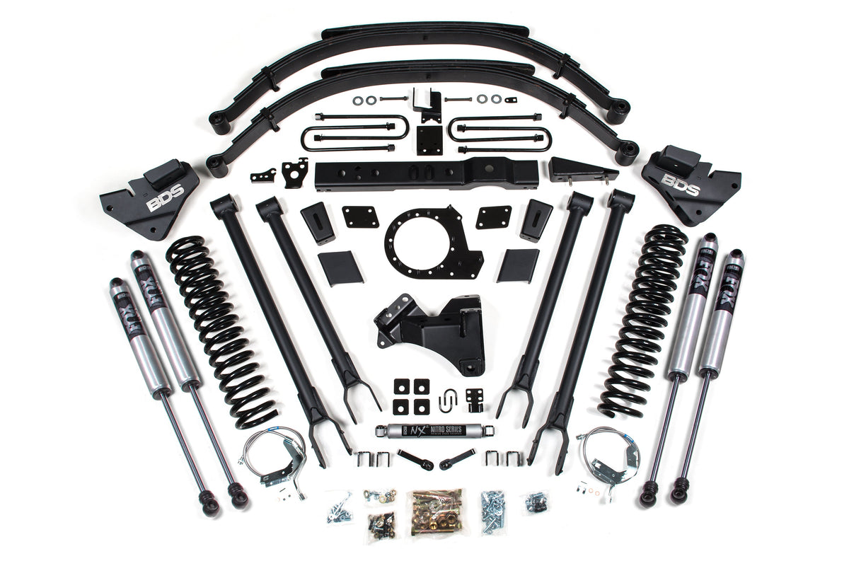 8 Inch Lift Kit | 4-Link Conversion | Ford F250/F350 Super Duty (17-19) 4WD | Diesel - BDS Suspension BDS1541H