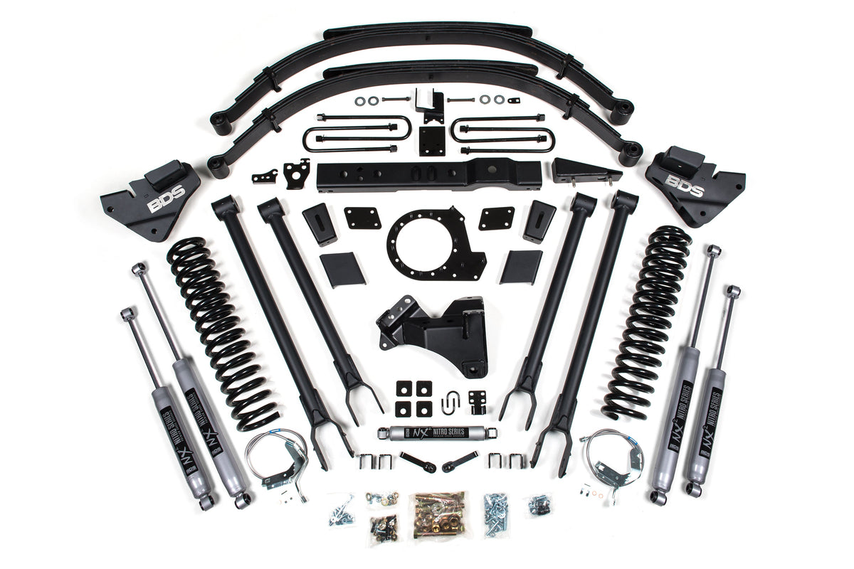 8 Inch Lift Kit | 4-Link Conversion | Ford F250/F350 Super Duty (17-19) 4WD | Diesel - BDS Suspension BDS1541FS